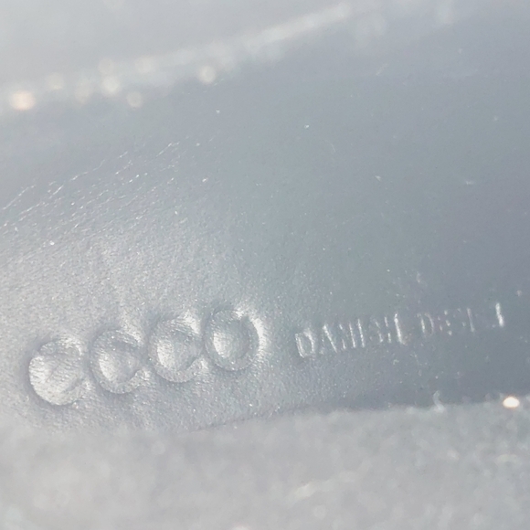 Ecco Taupe Tan Leather Slip On Block Heel Side Zip Ankle Boots E963 - Picture 8 of 12